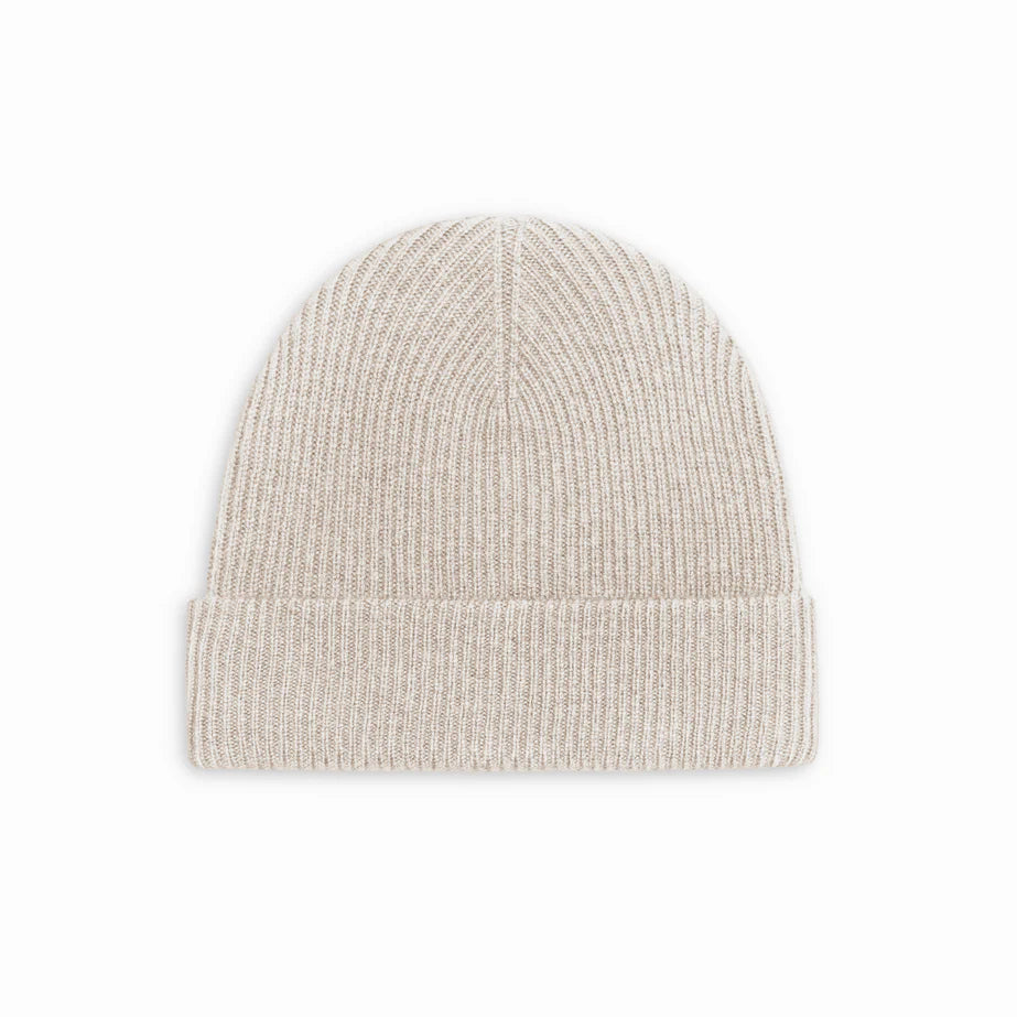 Cashmere Merino Wool Beanie - Oat