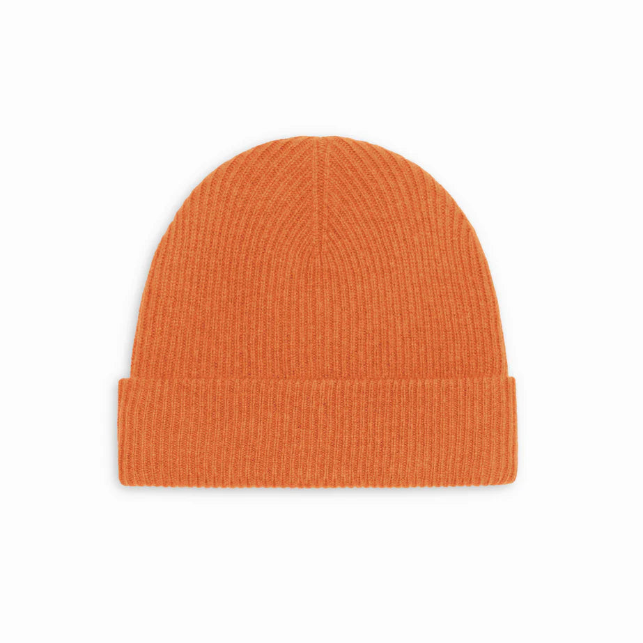 Cashmere Merino Wool Beanie - Persimmon