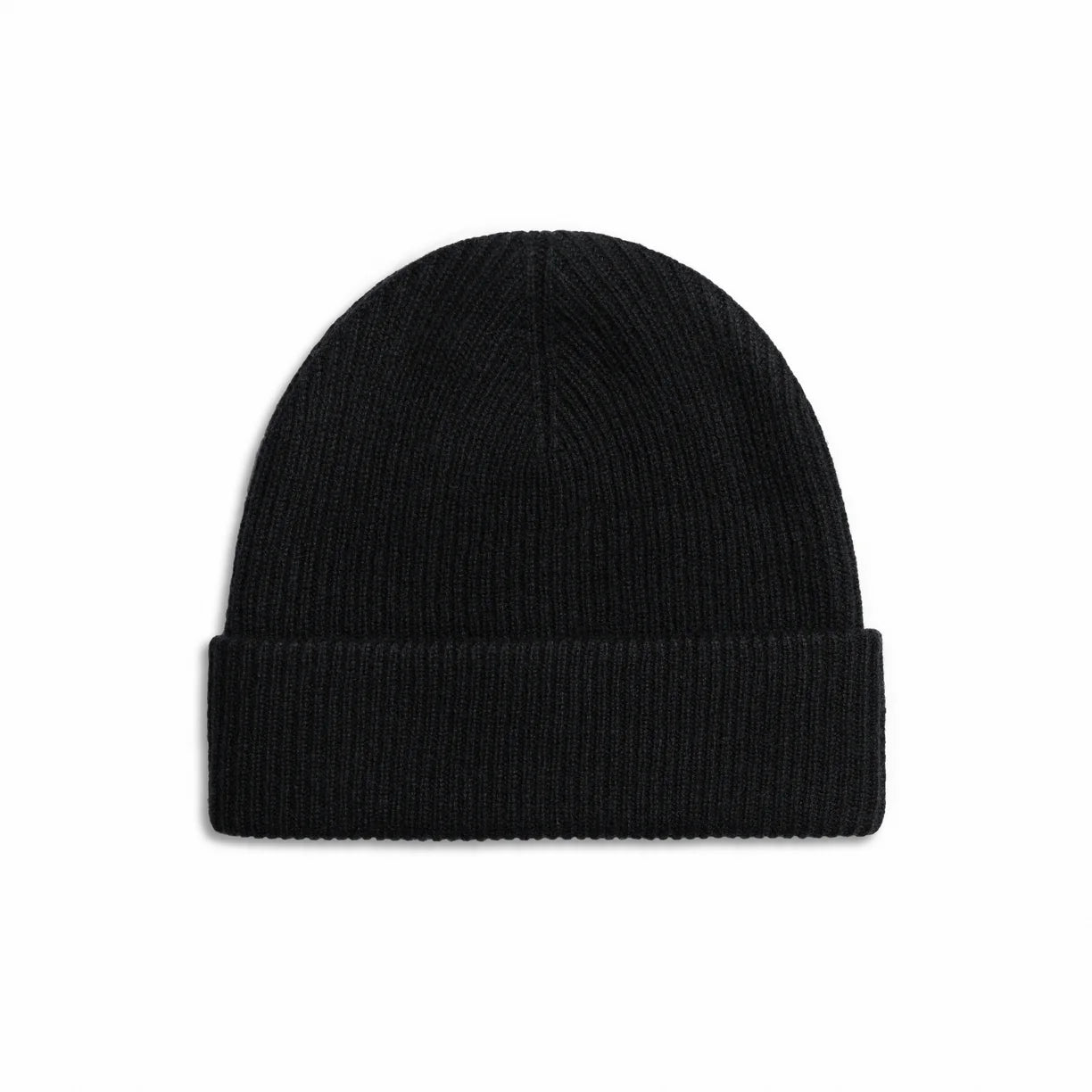 black cashmere wool beanie